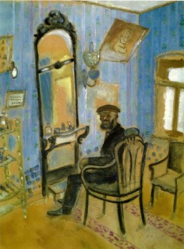 Marc Chagall Painting - Barber s Shop Uncle Zusman contemporary Marc Chagall